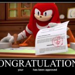 Knuckles Approved Mene