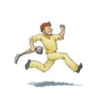 Peter Quill Running with leg, guardians of the galaxy template meme