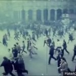 A Riot Running GIF Template