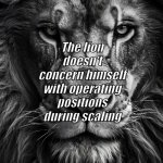 Dental meme X lion | The lion doesn't concern himself with operating positions during scaling | image tagged in the lion king | made w/ Imgflip meme maker