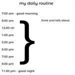 My daily routine