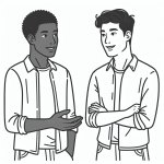 A man talking to his friend