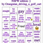 biased Romantic relationships bingo meme
