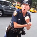 surprised cop, nypd,