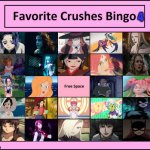 favorite crushes bingo 4 | image tagged in favorite crushes bingo 4,video games,anime,movies,tv shows,studio ghibli | made w/ Imgflip meme maker