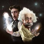 Albert Einstein and Nikola Tesla