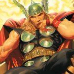 Thor on throne