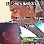 Before a haircut
