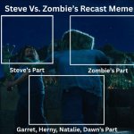 Steve vs zombies recast meme