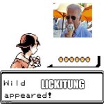 Lickitung appeared | LICKITUNG | image tagged in blank wild pokemon appears | made w/ Imgflip meme maker