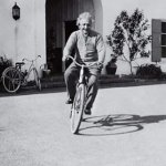 Einstein on a bicycle