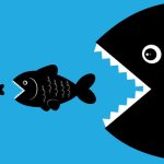 Fish eats smaller fish