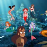 mermaids living in the underwater city | image tagged in underwater city,the little mermaid,crossover,mermaids,anime,under the sea | made w/ Imgflip meme maker