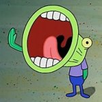 Spongebob yelling fish