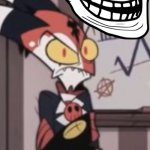 A very mad blitzo | ANIMATION VS ANYTHING; A VERY MAD BLITZO VS TROLLFACE | image tagged in a very mad blitzo | made w/ Imgflip meme maker
