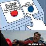 At least there haven't been any more upvote beggars... | FUNNY, ORIGINAL MEMES; SHOPPING CART EDIT, PYRAMID TREND, AND OVERUSED SHAMPOO BOTTLE MEME; FUN STREAM FOR THE PAST TWO WEEKS | image tagged in robotnik pressing red button,fun stream,pyramid,shopping cart,shampoo | made w/ Imgflip meme maker