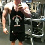 Buff man with chicken legs