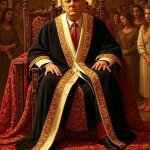 Donald Trump the Orange Jesus "Daddy" surrounded by cultists