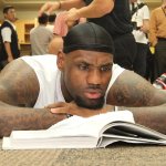 Lebron reading a book