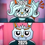 2024 VS 2025 | 2024; 2025 | image tagged in astrid azeroid houston blythe,azeroid,oc,memes,ant2017,squid game then and now | made w/ Imgflip meme maker