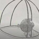 Self-imprisoned bird