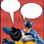 Batman action figure slapping Robin