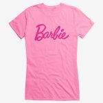 Barbie Classic Pink Script Girls T-Shirt | Hot Topic