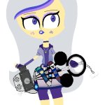 Kingdom Hearts Luna with Keyblade PNG Transparent