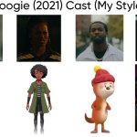 Boogie (2021) Cast (My Style) | image tagged in boogie 2021 cast my style,meme,memes,boogie,spoof cast,characters | made w/ Imgflip meme maker