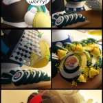Claire Avery pineapple sushi comic meme