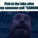 Im sorry fishies | Fish in the lake after hearing someone yell "CANNONBALL" | image tagged in gifs,fun | made w/ Imgflip video-to-gif maker