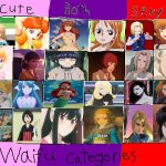 waifu categories | image tagged in waifu categories,waifu,anime,video games,movies,gingers | made w/ Imgflip meme maker