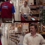 Ron Swanson Lowe's blank