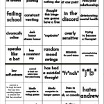 msmg stereotype bingo (extended) meme