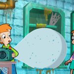 Cyberchase Stop blowing confetti into the bag
