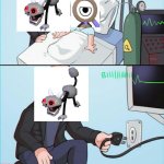 Rodger in a Long run be like: | I WAN'T RESEARCH! | image tagged in pull the plug 1,dandy's world | made w/ Imgflip meme maker