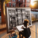 Girl drawing your appartament