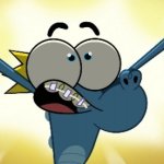 Moka the crocodile with braces