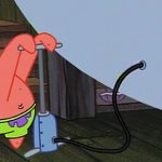 Patrick Star Inflates Baloon