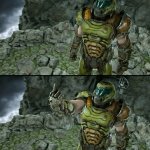 Doom Slayer Mid Finger