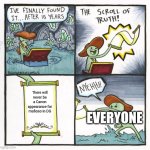 Pov: | There will never be a Canon appearance for mafioso in DG; EVERYONE | image tagged in memes,the scroll of truth | made w/ Imgflip meme maker