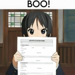 BOO JOB APPLICATION
