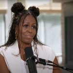 Michelle Obama at Microphone