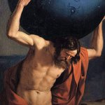 Atlas holding earth