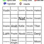 Opinion bingo meme