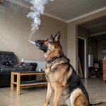 Dog smoking