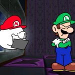 Boo Mario Writing Something