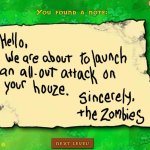 Pvz zombies letter