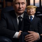 Vladimir Putin ventriliguist and dummy Donald Trump