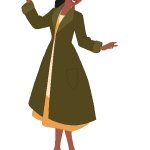 Tiana Rogers in her Hat and Coat